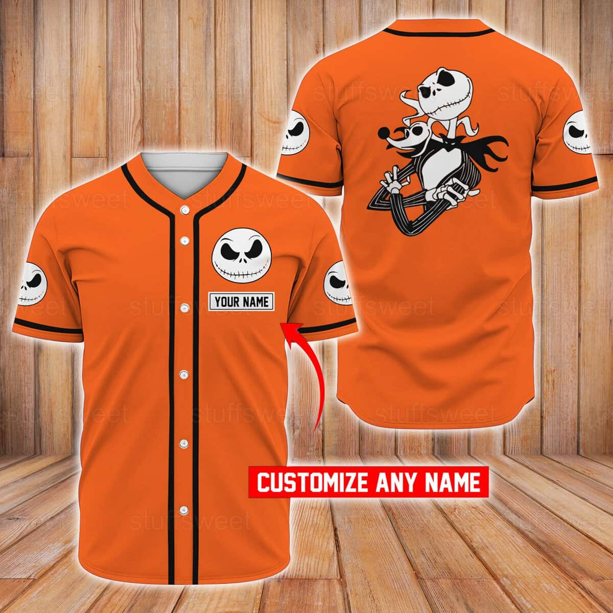 Customize Jack Skellington Baseball Jersey And Zero Pumpkin King Of Halloween Town Gift For Family Customize Jack Skellington Baseball Jersey And Zero Pumpkin King Of Halloween Town Gift For Family