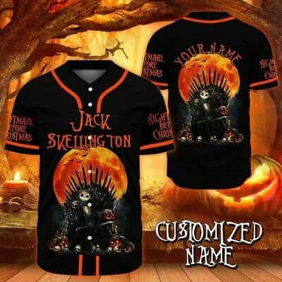 Customize Jack Skellington Baseball Jersey Nightmare Before Christmas Gift For Boyfriend