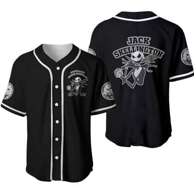 Black Jack Skellington Baseball Jersey Gift For Friends