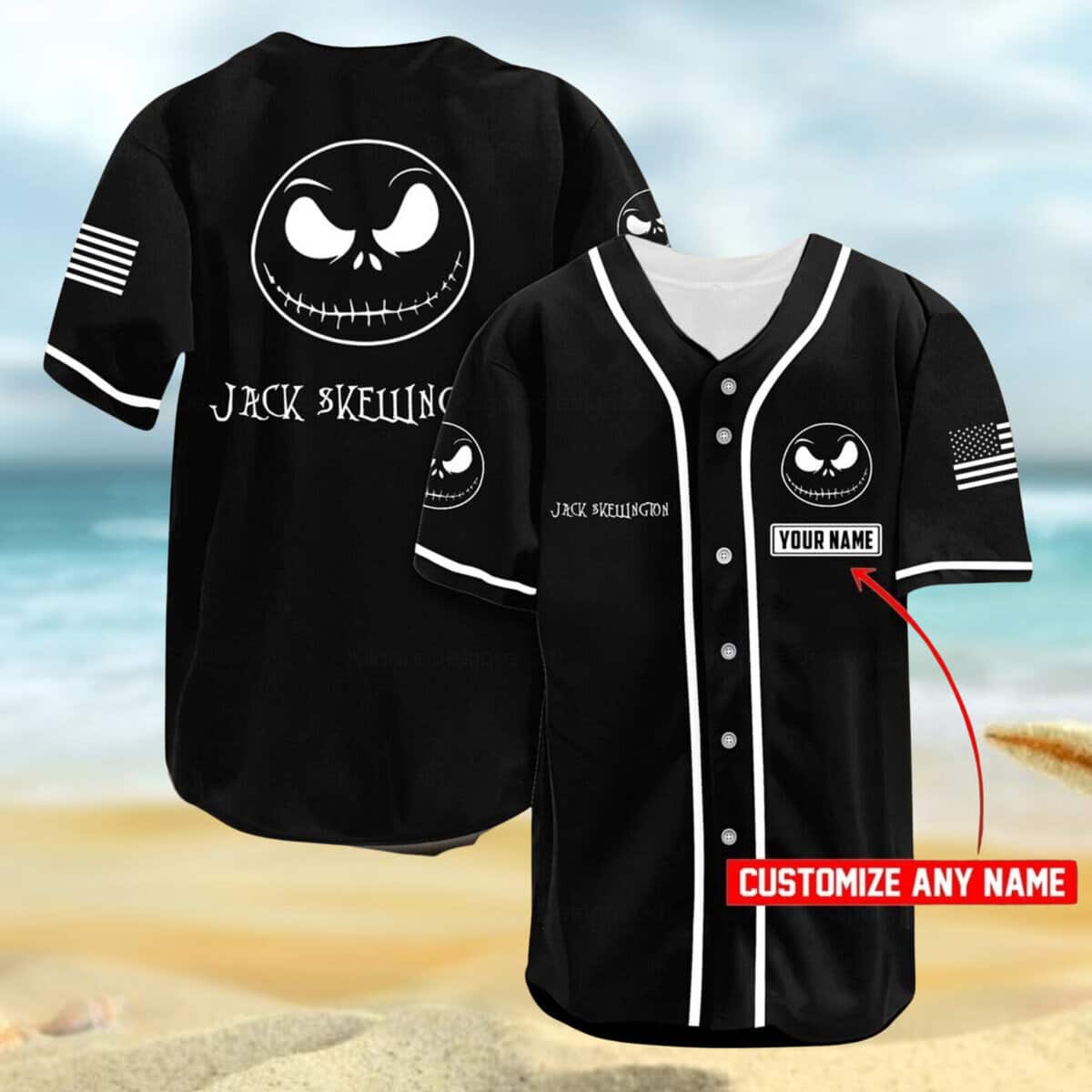Personalized Jack Skellington Baseball Jersey Gift For Brother Personalized Jack Skellington Baseball Jersey Gift For Brother