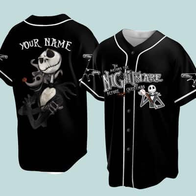 Customize Jack Skellington Baseball Jersey Tim Burton's The Nightmare Before Christmas Gift For Family