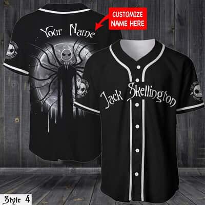 Custom Jack Skellington Baseball Jersey Nightmare Before Christmas Gift For Boyfriend