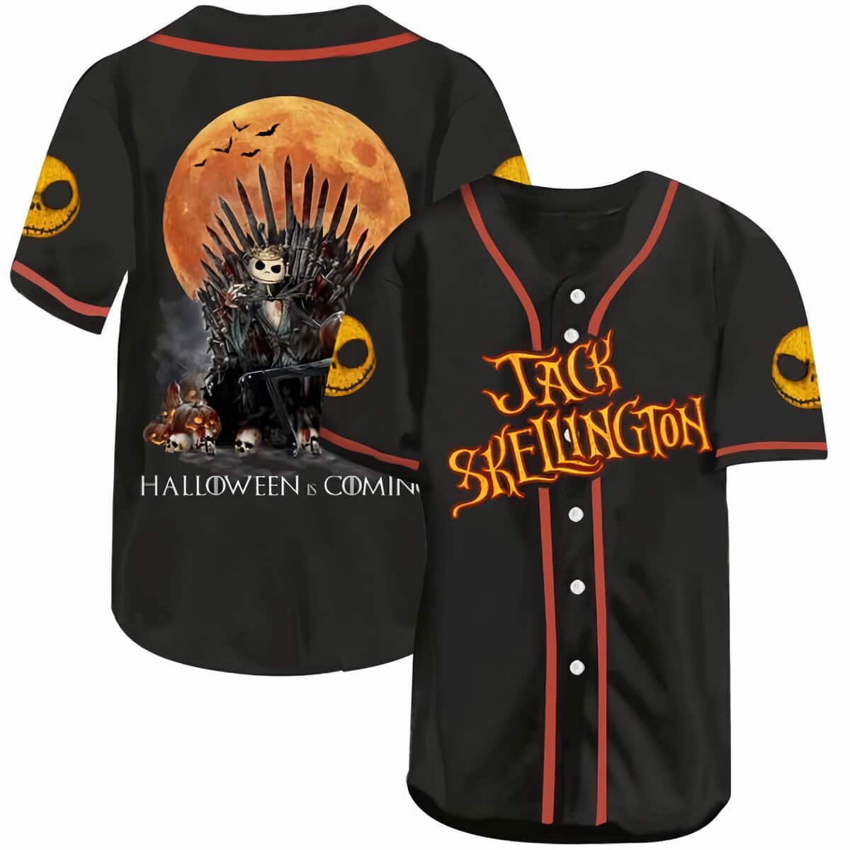 Jack Skellington Baseball Jersey Halloween Is Coming The Nightmare Before Christmas Gift For Brother