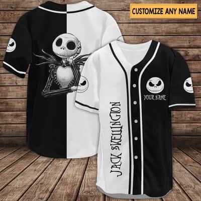 Custom Jack Skellington Baseball Jersey The Nightmare Before Christmas Gift For Husband