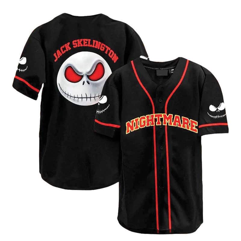Halloween Jack Skellington Baseball Jersey The Nightmare Before Christmas Gift For Sports Fans Halloween Jack Skellington Baseball Jersey The Nightmare Before Christmas Gift For Sports Fans