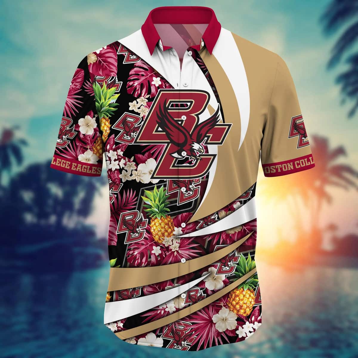NCAA Boston College Eagles Hawaiian Shirt Pineapple Gift For Cool Dad NCAA Boston College Eagles Hawaiian Shirt Pineapple Gift For Cool Dad
