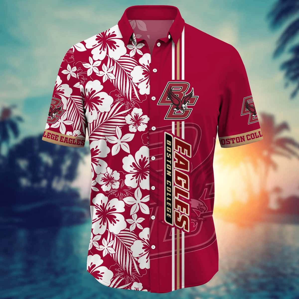NCAA Boston College Eagles Hawaiian Shirt Aloha Summer Gift For Stepdad NCAA Boston College Eagles Hawaiian Shirt Aloha Summer Gift For Stepdad