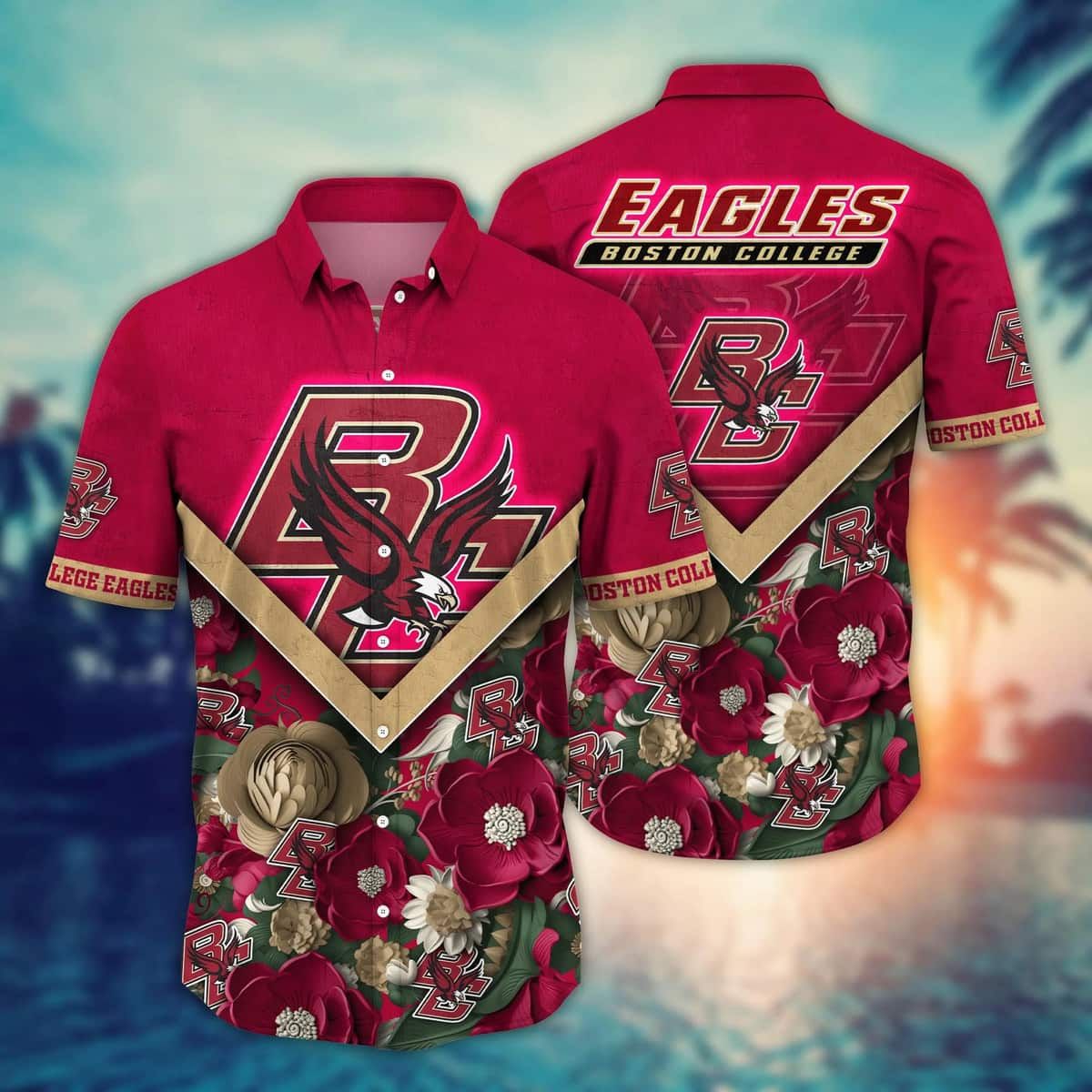 NCAA Boston College Eagles Hawaiian Shirt Gift For New Dad