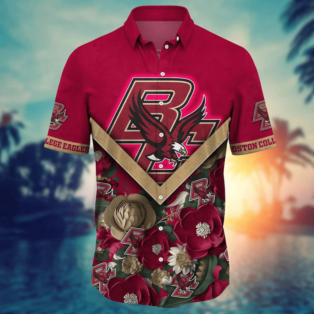 NCAA Boston College Eagles Hawaiian Shirt Gift For New Dad NCAA Boston College Eagles Hawaiian Shirt Gift For New Dad