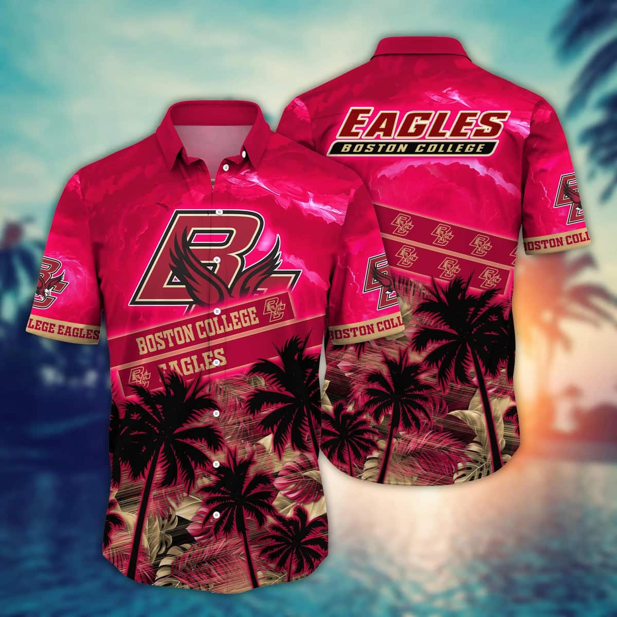 Vintage Aloha NCAA Boston College Eagles Hawaiian Shirt Gift For Dad Vintage Aloha NCAA Boston College Eagles Hawaiian Shirt Gift For Dad