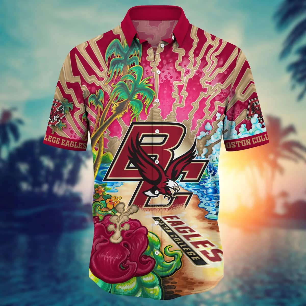 Trending NCAA Boston College Eagles Hawaiian Shirt Gift For Summer Holiday Trending NCAA Boston College Eagles Hawaiian Shirt Gift For Summer Holiday