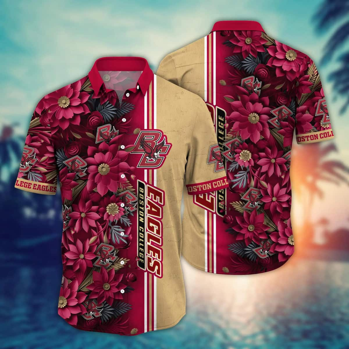 Stylish Aloha NCAA Boston College Eagles Hawaiian Shirt Gift For Beach Lovers