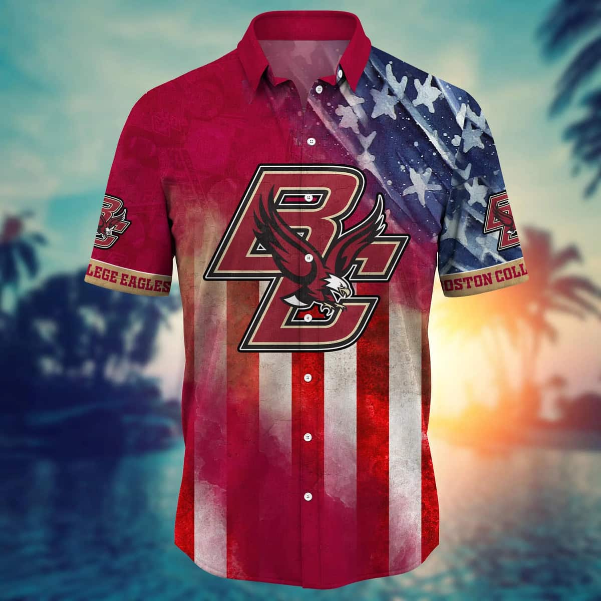 NCAA Boston College Eagles Hawaiian Shirt Happy 4th Of July Independence Day Gift For Dad NCAA Boston College Eagles Hawaiian Shirt Happy 4th Of July Independence Day Gift For Dad