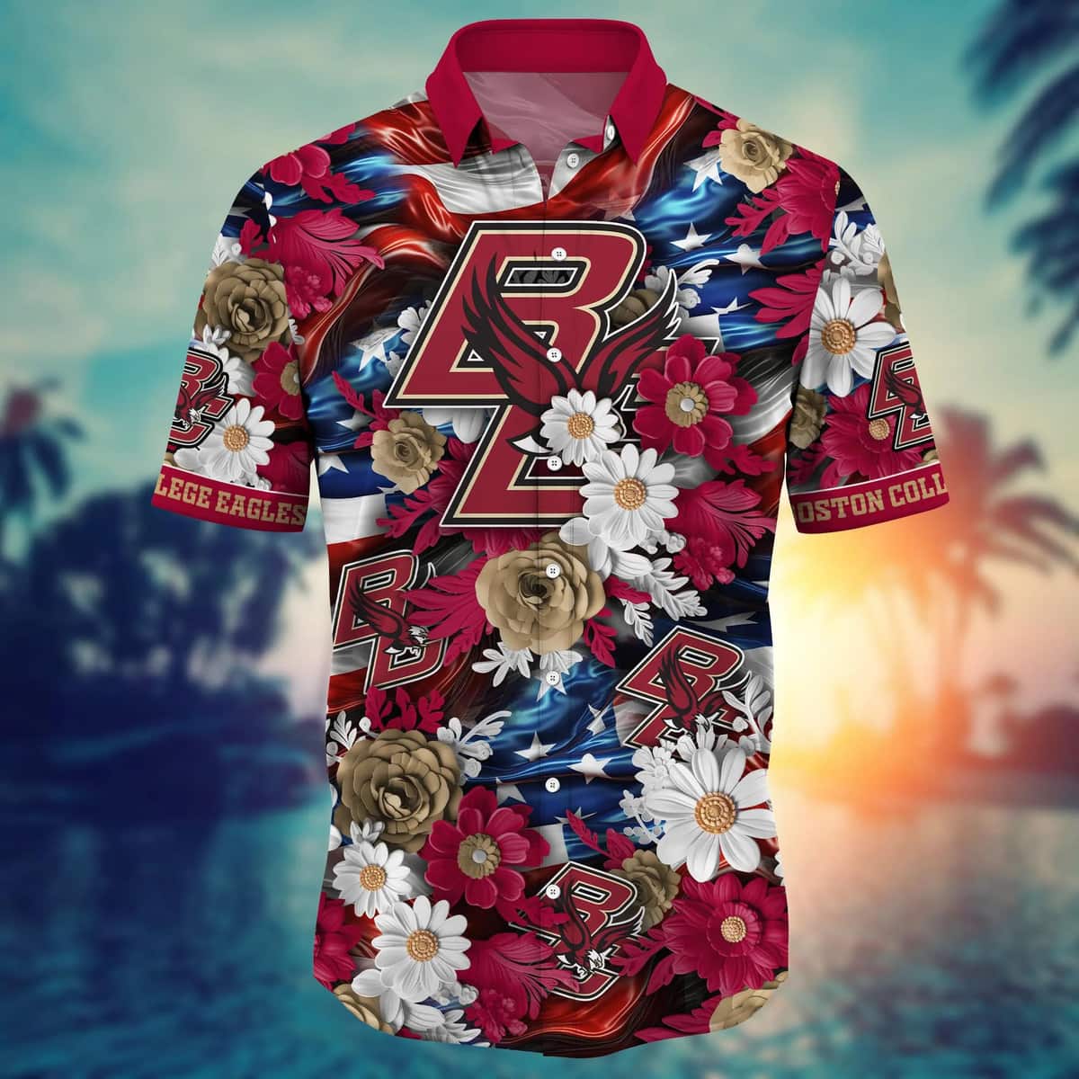 NCAA Boston College Eagles Hawaiian Shirt Independence Day Gift For Best Friend NCAA Boston College Eagles Hawaiian Shirt Independence Day Gift For Best Friend