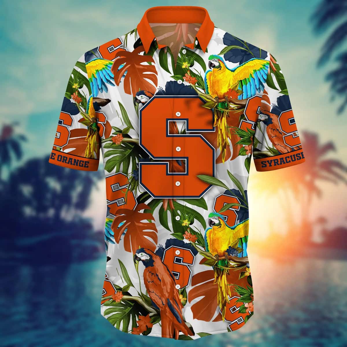 Summer Aloha NCAA Syracuse Orange Hawaiian Shirt Tropical Flora And Fauna Gift For Friend Summer Aloha NCAA Syracuse Orange Hawaiian Shirt Tropical Flora And Fauna Gift For Friend