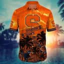 Vintage Aloha NCAA Syracuse Orange Hawaiian Shirt Palm Trees Beach Lovers Gift