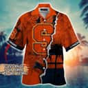 Vintage Aloha NCAA Syracuse Orange Hawaiian Shirt Custom Name Gift For Dad