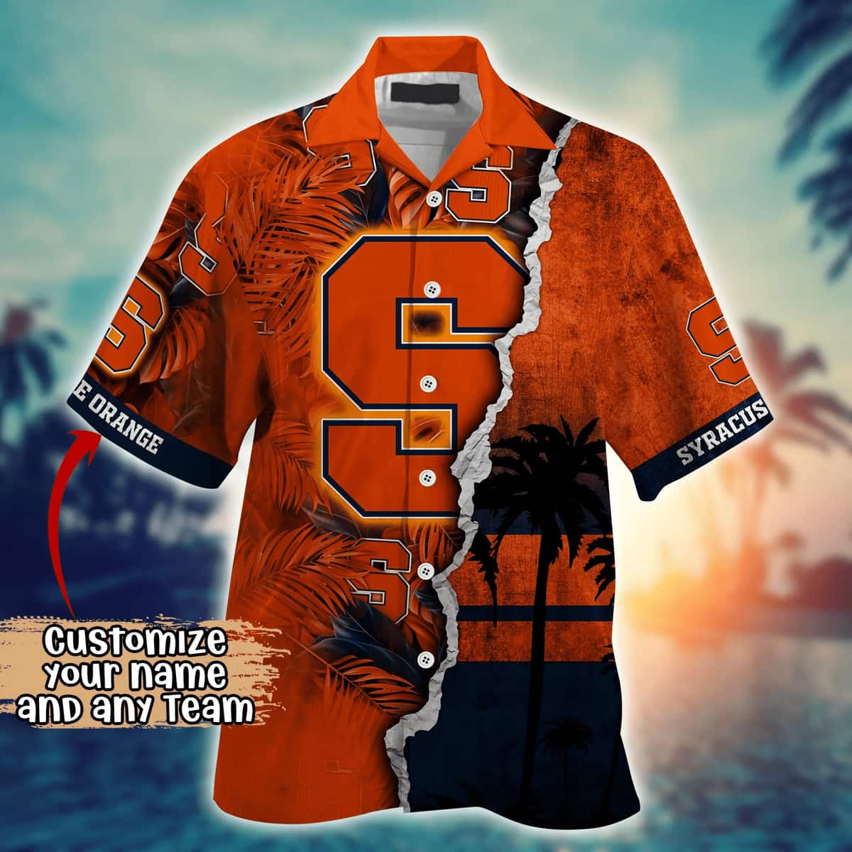 Vintage Aloha NCAA Syracuse Orange Hawaiian Shirt Custom Name Gift For Dad Vintage Aloha NCAA Syracuse Orange Hawaiian Shirt Custom Name Gift For Dad
