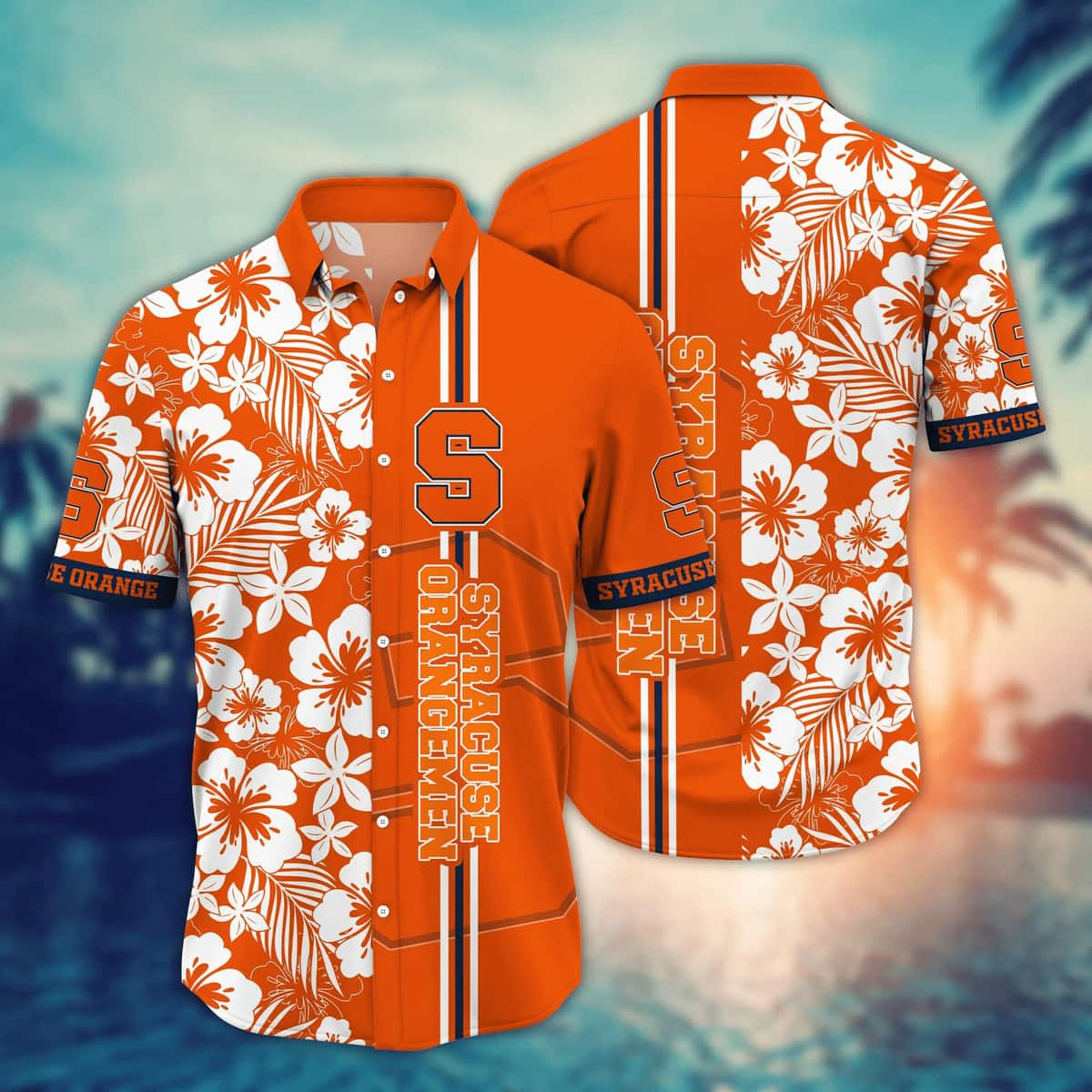 NCAA Syracuse Orange Hawaiian Shirt Tropical Blossom Beach Lovers Gift