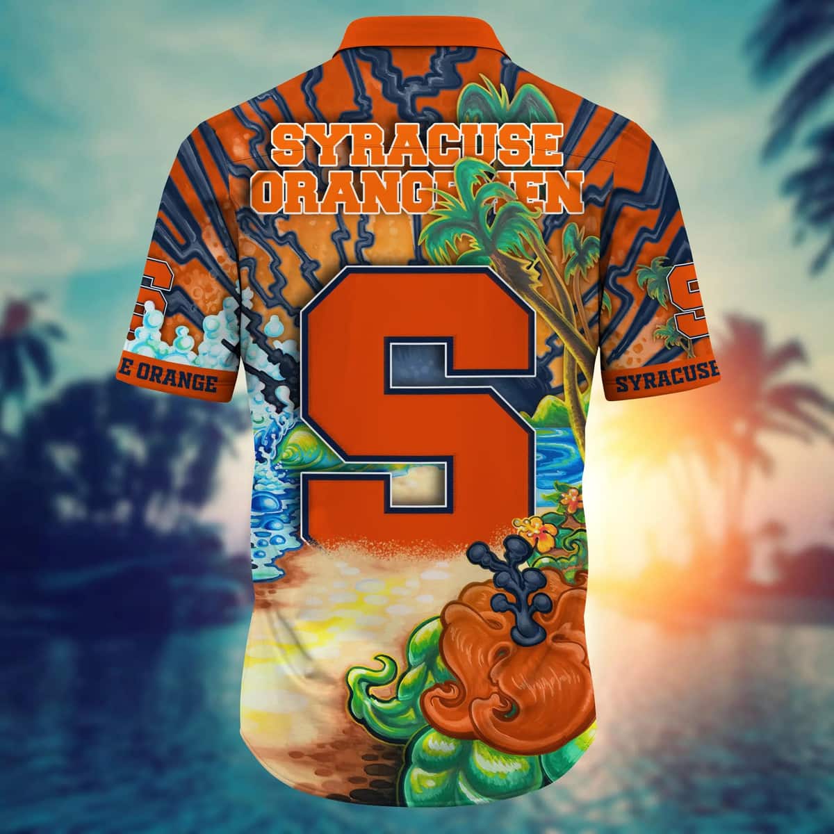 Colorful NCAA Syracuse Orange Hawaiian Shirt Birthday Gift For Beach Lovers Colorful NCAA Syracuse Orange Hawaiian Shirt Birthday Gift For Beach Lovers