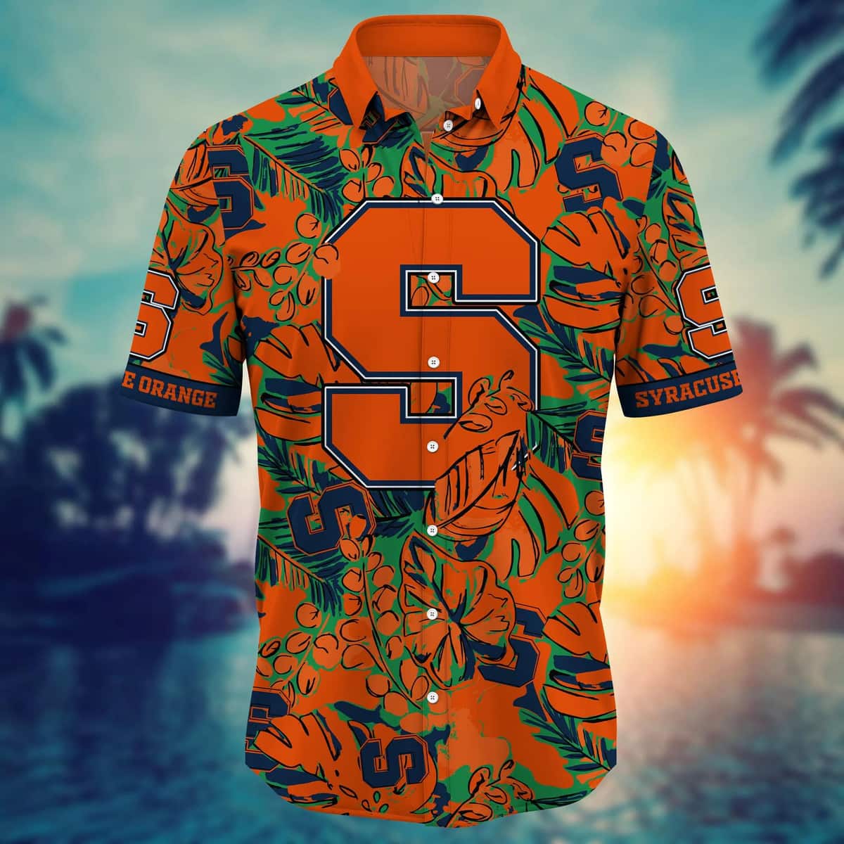 Colorful Aloha NCAA Syracuse Orange Hawaiian Shirt Gift For Beach Vacation Colorful Aloha NCAA Syracuse Orange Hawaiian Shirt Gift For Beach Vacation