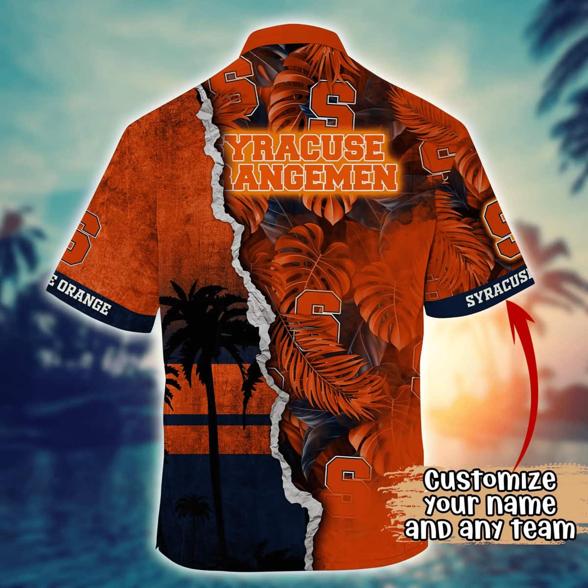 Vintage Aloha NCAA Syracuse Orange Hawaiian Shirt Custom Name Gift For Friend Vintage Aloha NCAA Syracuse Orange Hawaiian Shirt Custom Name Gift For Friend