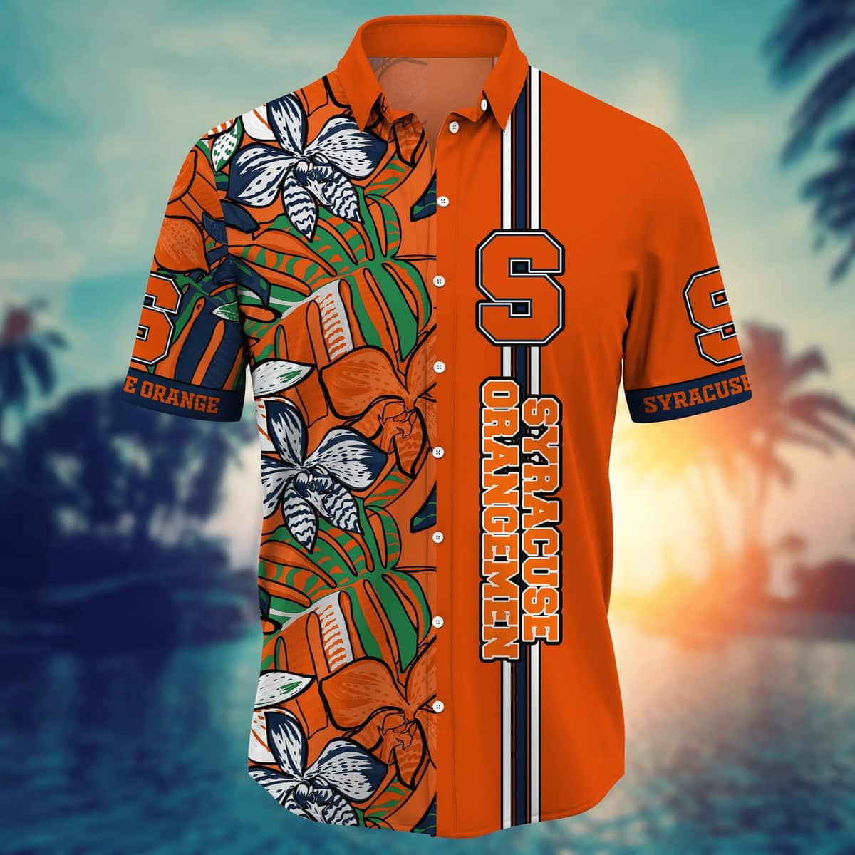 NCAA Syracuse Orange Hawaiian Shirt Tropical Summer Gift For Beach Lovers NCAA Syracuse Orange Hawaiian Shirt Tropical Summer Gift For Beach Lovers