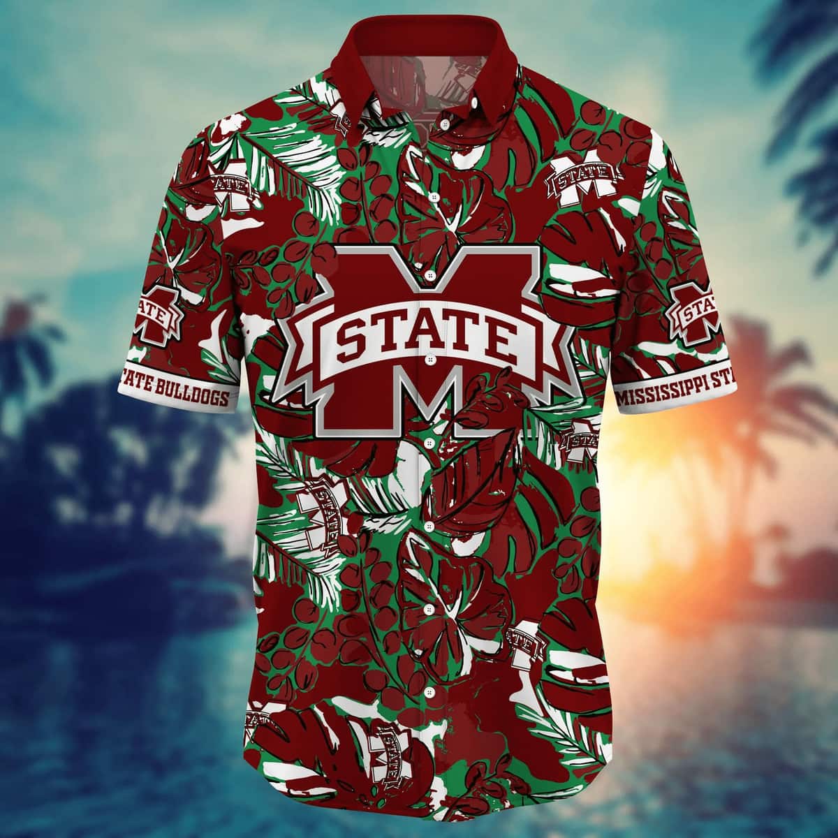Tropical Aloha NCAA Mississippi State Bulldogs Hawaiian Shirt Gift For Dad Tropical Aloha NCAA Mississippi State Bulldogs Hawaiian Shirt Gift For Dad
