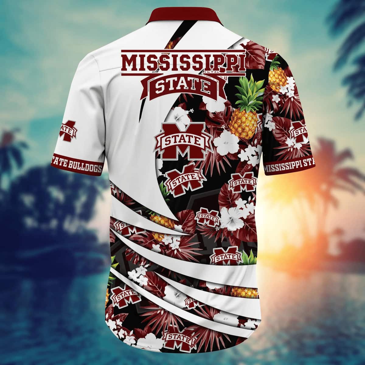 NCAA Mississippi State Bulldogs Hawaiian Shirt Pineapple Gift For Summer Holiday NCAA Mississippi State Bulldogs Hawaiian Shirt Pineapple Gift For Summer Holiday
