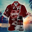 Vintage Aloha NCAA Mississippi State Bulldogs Hawaiian Shirt Custom Name Gift For Dad