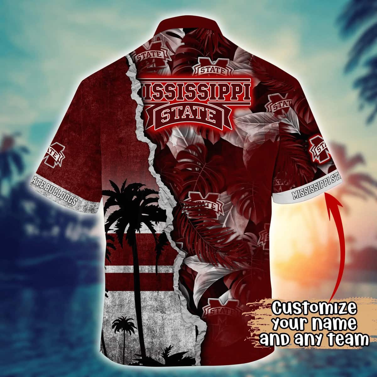 Vintage Aloha NCAA Mississippi State Bulldogs Hawaiian Shirt Custom Name Gift For Dad Vintage Aloha NCAA Mississippi State Bulldogs Hawaiian Shirt Custom Name Gift For Dad