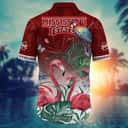 NCAA Mississippi State Bulldogs Hawaiian Shirt Pink Flamingo Gift For Dad