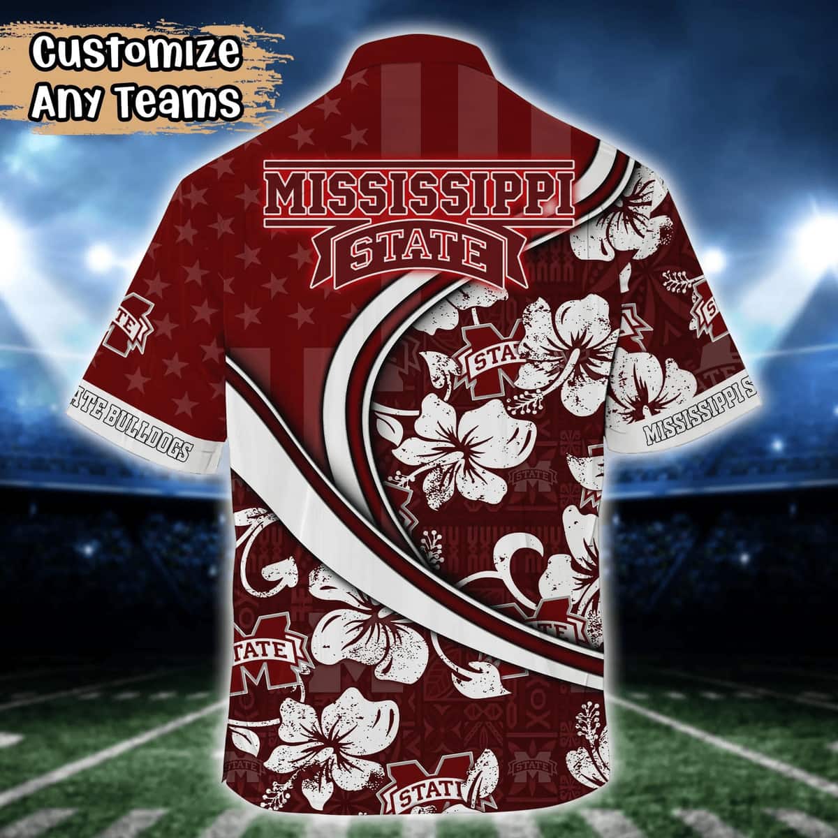 NCAA Mississippi State Bulldogs Hawaiian Shirt Custom Name Cool Gift For Friend NCAA Mississippi State Bulldogs Hawaiian Shirt Custom Name Cool Gift For Friend