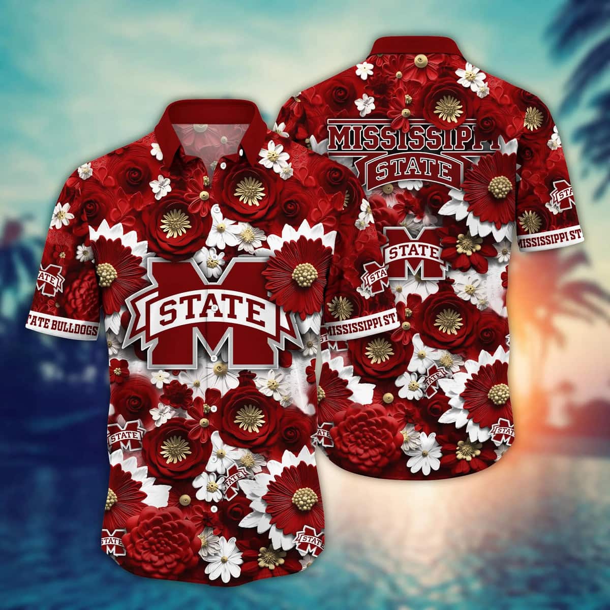 NCAA Mississippi State Bulldogs Hawaiian Shirt Beach Gift For Cool Dad