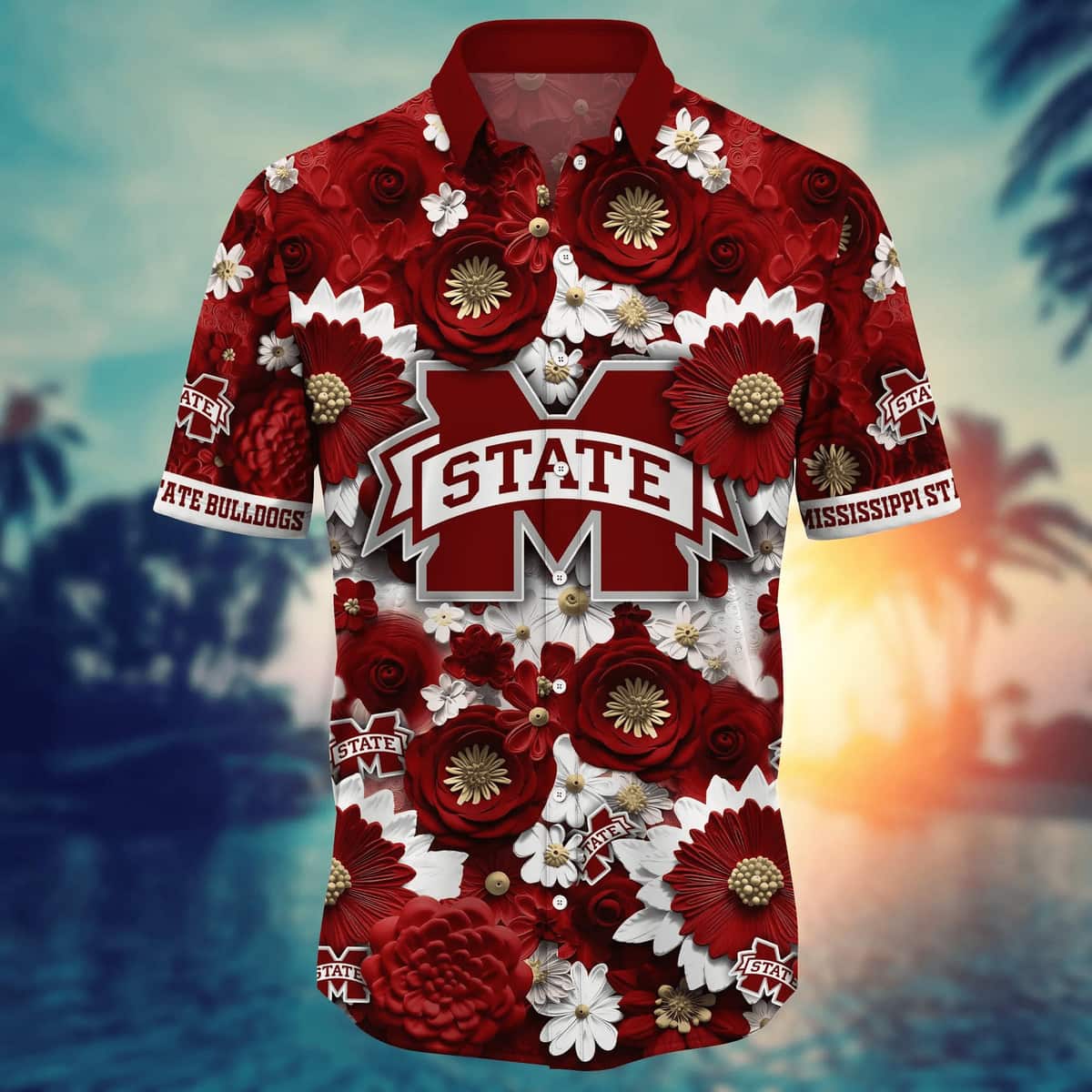 NCAA Mississippi State Bulldogs Hawaiian Shirt Beach Gift For Cool Dad NCAA Mississippi State Bulldogs Hawaiian Shirt Beach Gift For Cool Dad