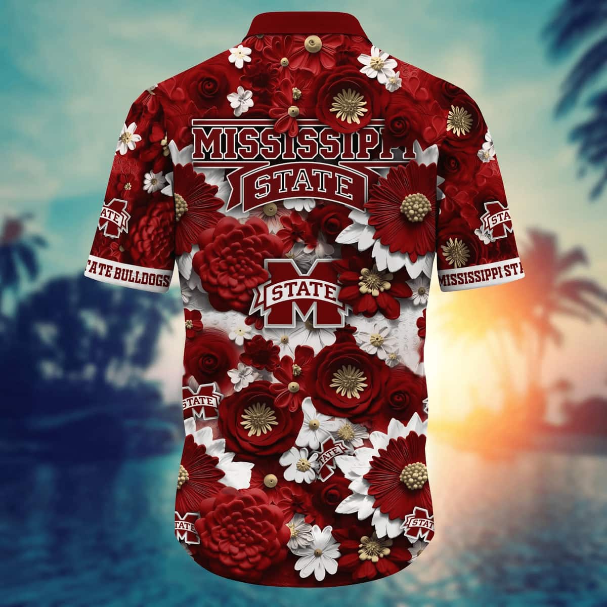 NCAA Mississippi State Bulldogs Hawaiian Shirt Beach Gift For Cool Dad NCAA Mississippi State Bulldogs Hawaiian Shirt Beach Gift For Cool Dad