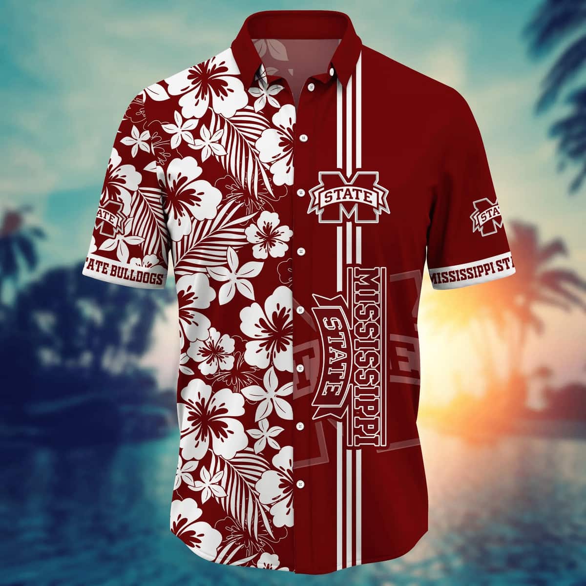 NCAA Mississippi State Bulldogs Hawaiian Shirt Trendy Summer Gift For Boyfriend NCAA Mississippi State Bulldogs Hawaiian Shirt Trendy Summer Gift For Boyfriend