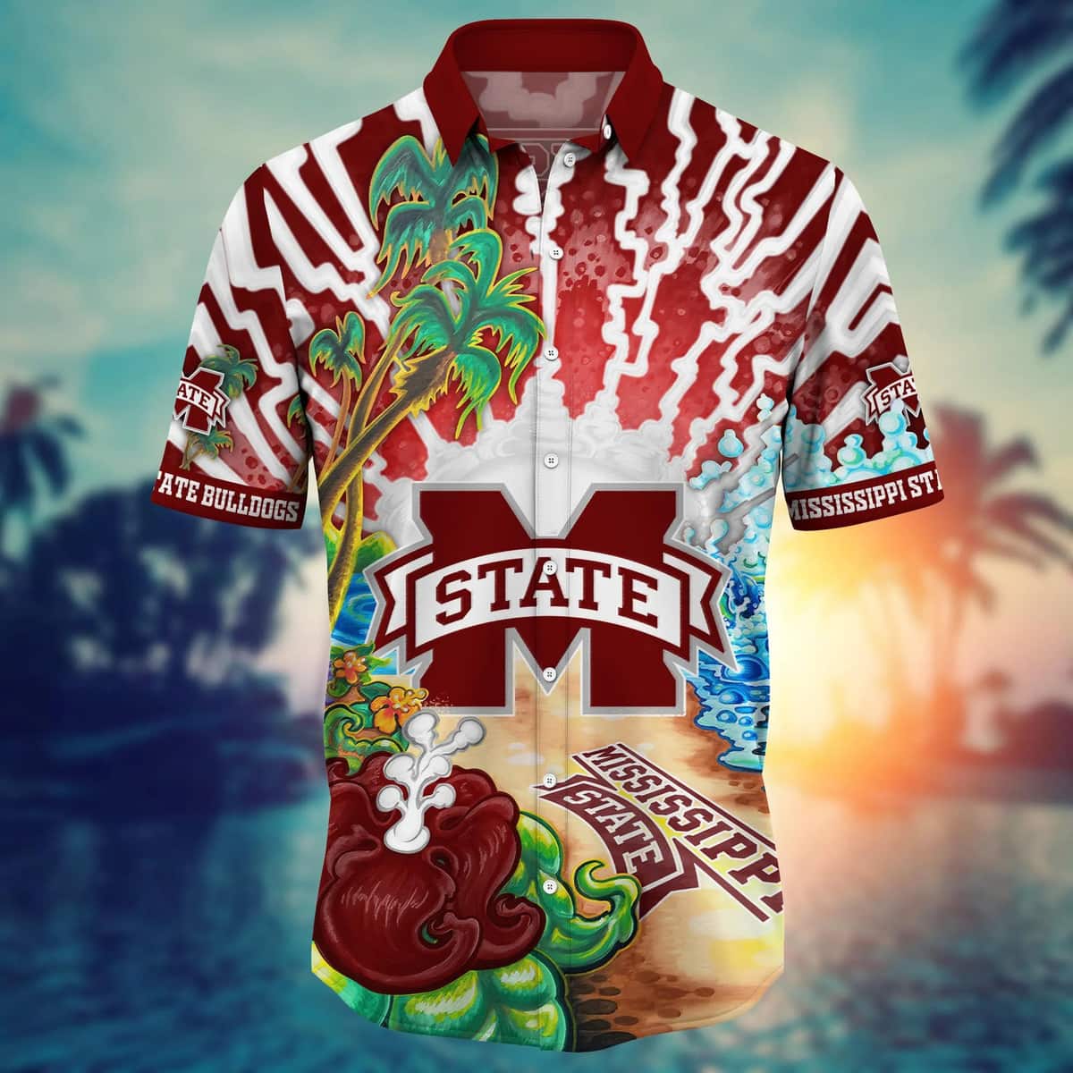 Colorful Aloha NCAA Mississippi State Bulldogs Hawaiian Shirt Summer Vacation Gift Colorful Aloha NCAA Mississippi State Bulldogs Hawaiian Shirt Summer Vacation Gift