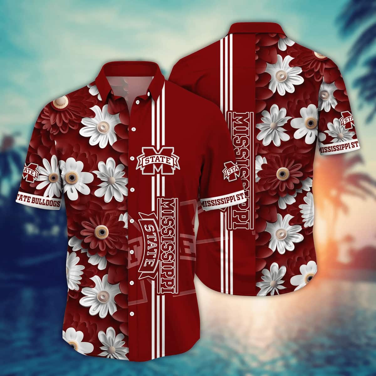 NCAA Mississippi State Bulldogs Hawaiian Shirt Gift For Beach Vacation NCAA Mississippi State Bulldogs Hawaiian Shirt Gift For Beach Vacation