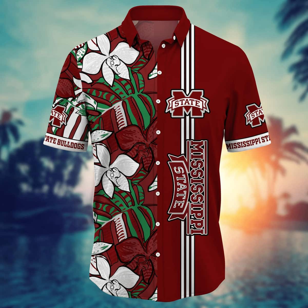 Floral Aloha NCAA Mississippi State Bulldogs Hawaiian Shirt Best Gift For Friend Floral Aloha NCAA Mississippi State Bulldogs Hawaiian Shirt Best Gift For Friend