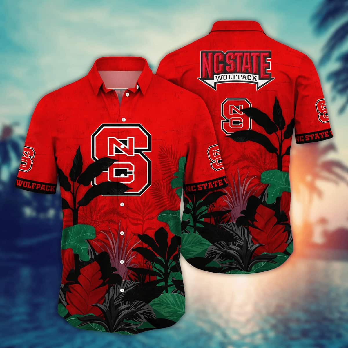 NCAA NC State Wolfpack Hawaiian Shirt Tropical Forest Gift For Summer Lovers