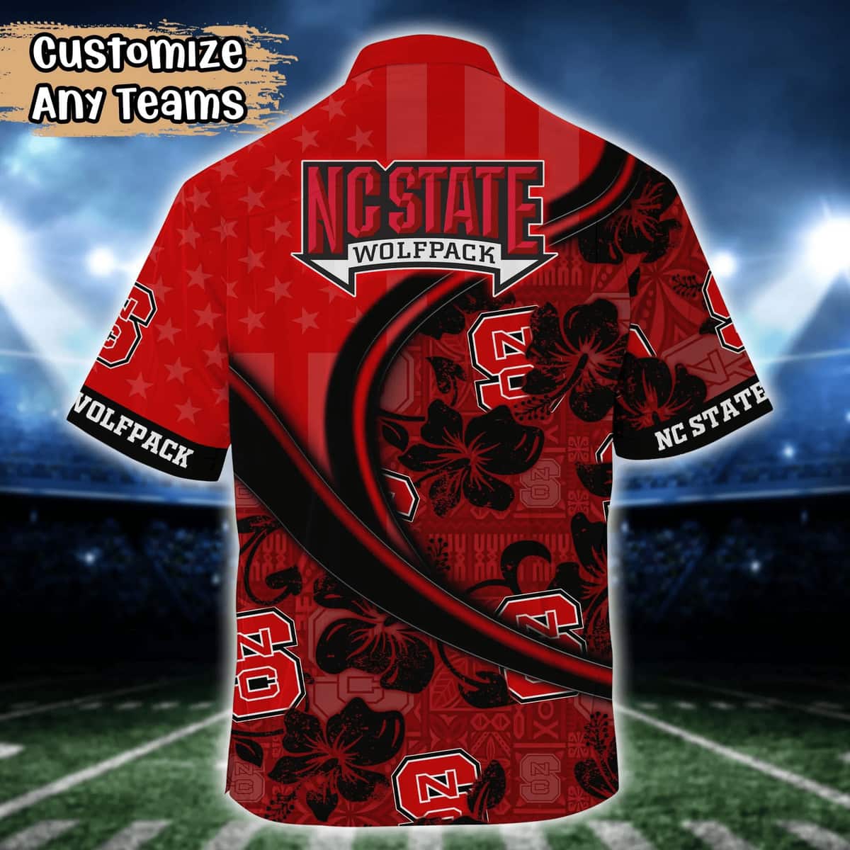 Stylish NCAA NC State Wolfpack Hawaiian Shirt Custom Name Summer Beach Gift Stylish NCAA NC State Wolfpack Hawaiian Shirt Custom Name Summer Beach Gift