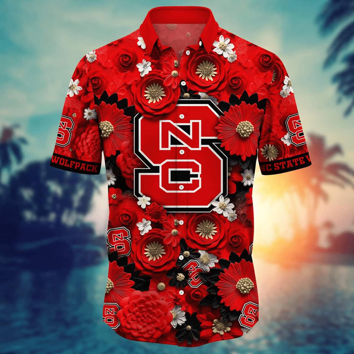 Floral Aloha NCAA NC State Wolfpack Hawaiian Shirt Gift For Beach Holiday Floral Aloha NCAA NC State Wolfpack Hawaiian Shirt Gift For Beach Holiday
