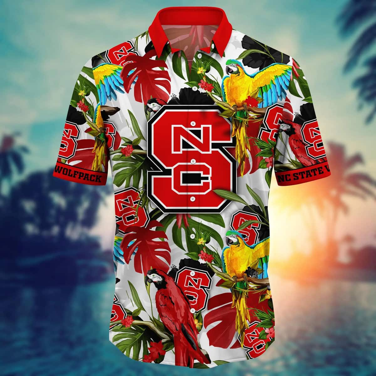 NCAA NC State Wolfpack Hawaiian Shirt Aloha Flora And Fauna Gift For Beach Holiday NCAA NC State Wolfpack Hawaiian Shirt Aloha Flora And Fauna Gift For Beach Holiday