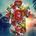 NCAA Cornell Big Red Hawaiian Shirt Birds And Palm Leaves Gift For Best Friend