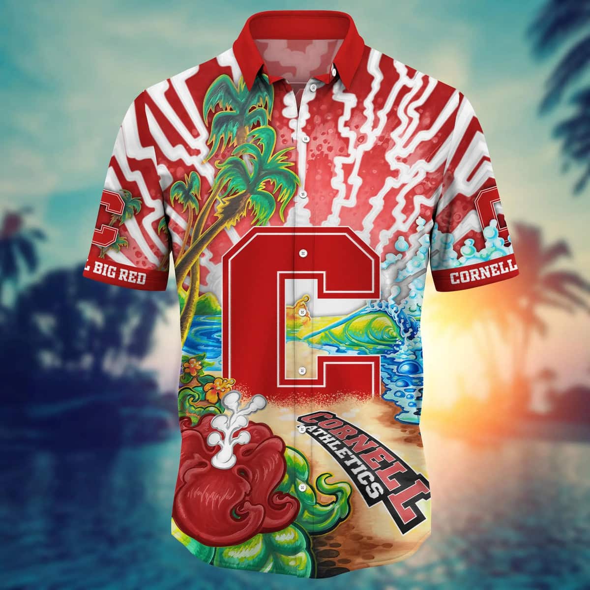 Summer Aloha NCAA Cornell Big Red Hawaiian Shirt Beach Gift For Family Summer Aloha NCAA Cornell Big Red Hawaiian Shirt Beach Gift For Family