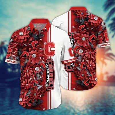Floral Aloha NCAA Cornell Big Red Hawaiian Shirt Cool Gift For Friends