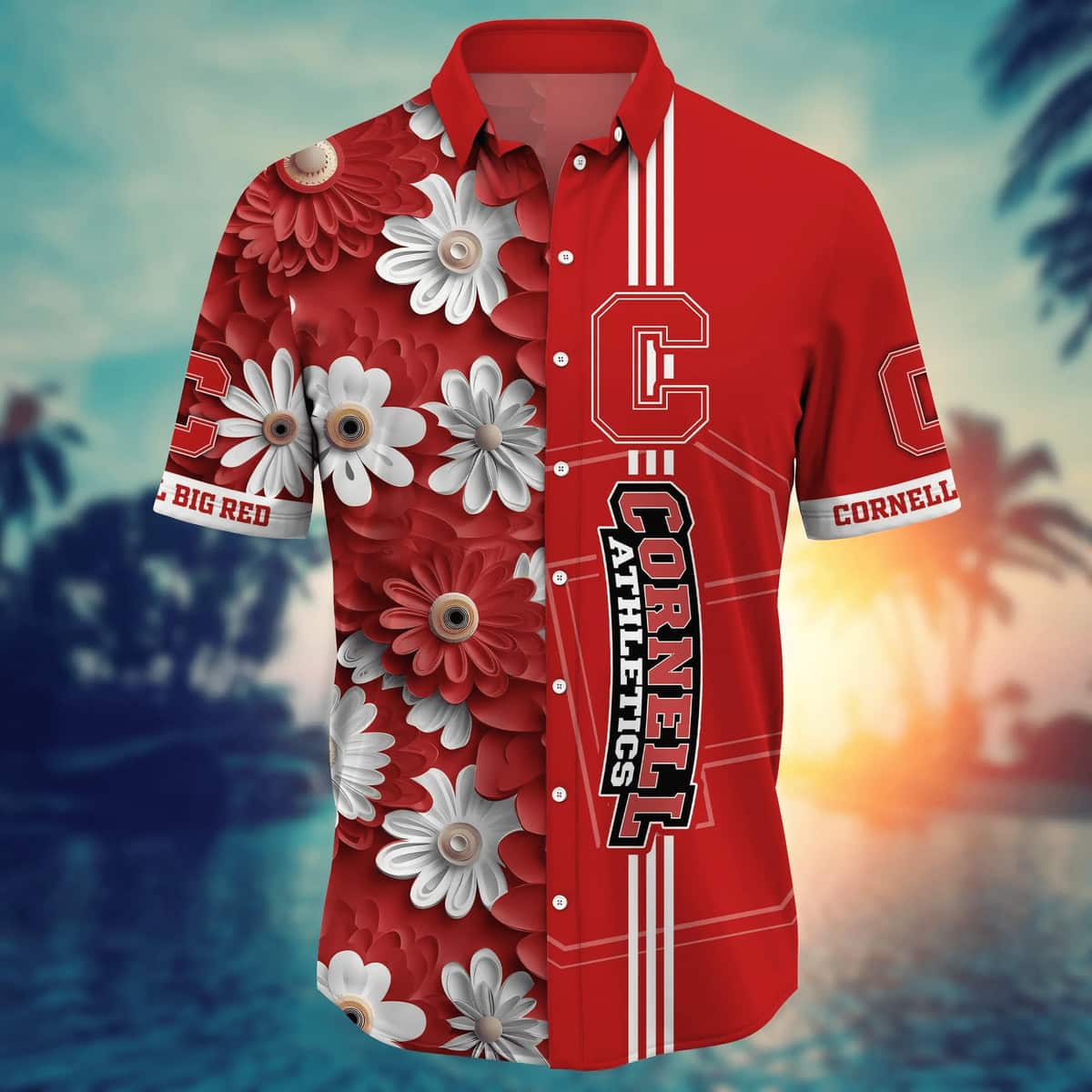 NCAA Cornell Big Red Hawaiian Shirt Trendy Summer Gift For Boyfriend NCAA Cornell Big Red Hawaiian Shirt Trendy Summer Gift For Boyfriend