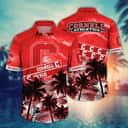 Vintage Aloha NCAA Cornell Big Red Hawaiian Shirt Palm Trees Gift For Dad