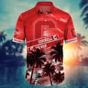 Vintage Aloha NCAA Cornell Big Red Hawaiian Shirt Palm Trees Gift For Dad